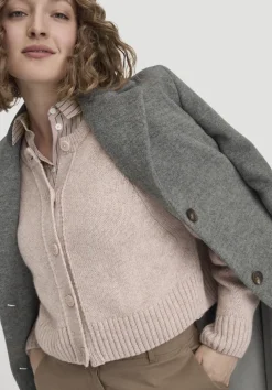 hessnatur Strick Jacke Relaxed Cropped aus Bio-Merinowolle mit Bio-Baumwolle von|Damen Strickjacken
