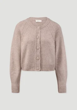 hessnatur Strick Jacke Relaxed Cropped aus Bio-Merinowolle mit Bio-Baumwolle von|Damen Strickjacken