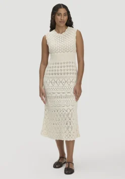 hessnatur Strick Kleid Midi aus reiner Bio-Baumwolle von|Damen Kleider & Röcke