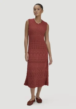 hessnatur Strick Kleid Midi aus reiner Bio-Baumwolle von|Damen Kleider & Röcke