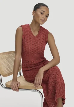 hessnatur Strick Kleid Midi aus reiner Bio-Baumwolle von|Damen Kleider & Röcke