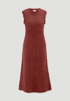 hessnatur Strick Kleid Midi aus reiner Bio-Baumwolle von|Damen Kleider & Röcke