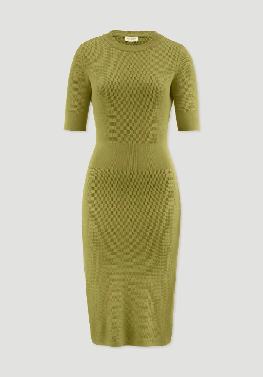 hessnatur Strick Kleid Regular aus Bio-Baumwolle und Wolle von|Damen Kleider & Röcke