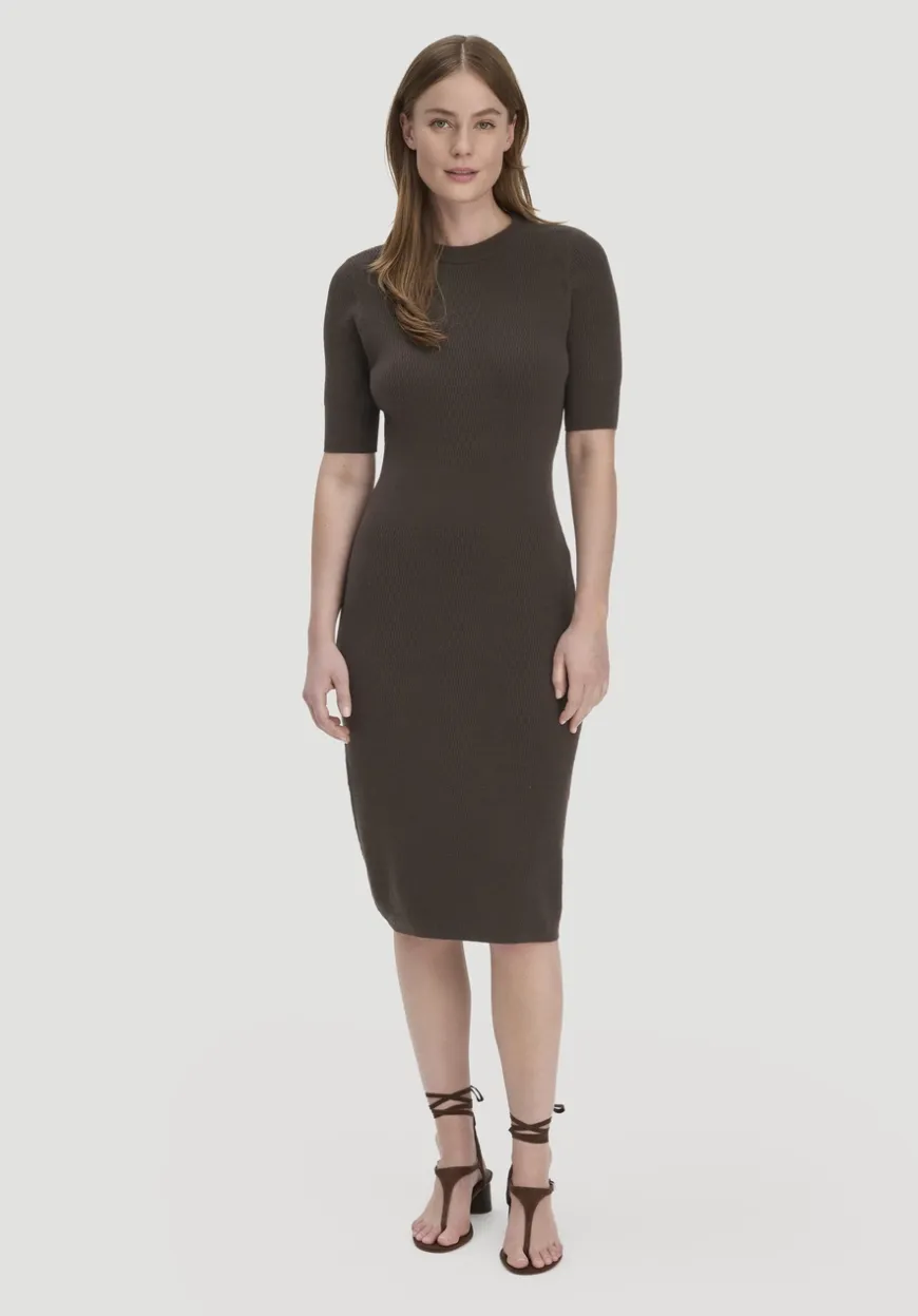 hessnatur Strick Kleid Regular aus Bio-Baumwolle und Wolle von|Damen Kleider & Röcke