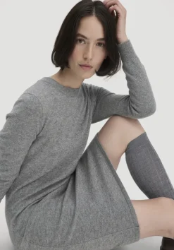 hessnatur Strick Kleid Regular aus Bio-Merinowolle mit Cashmere von|Damen Kleider & Röcke