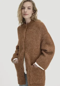 hessnatur Strick Mantel Oversize aus Alpaka mit Bio-Baumwolle von|Damen Strickjacken