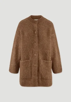 hessnatur Strick Mantel Oversize aus Alpaka mit Bio-Baumwolle von|Damen Strickjacken