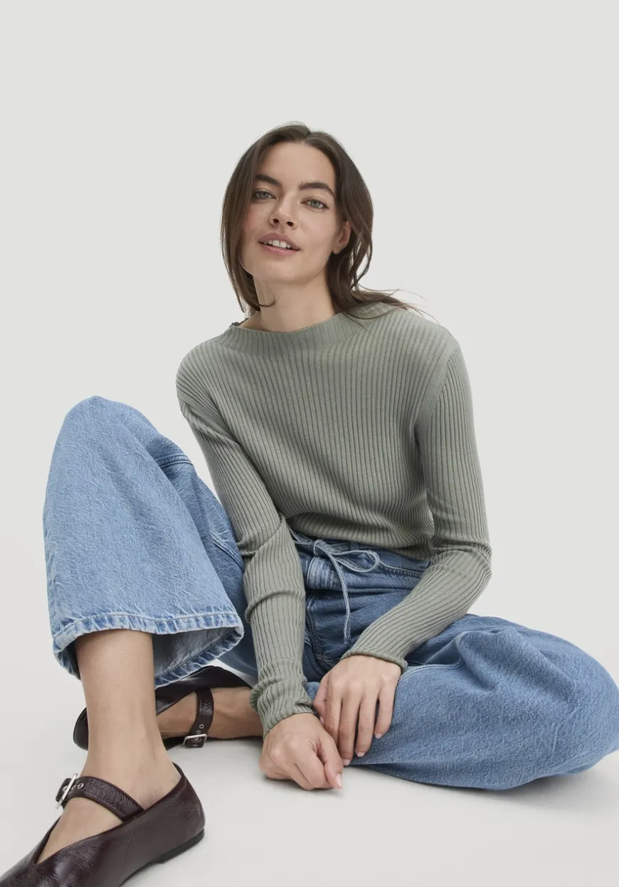 hessnatur Strick Pullover Fitted aus TENCEL™ Lyocell mit Bio-Baumwolle von|Damen Pullover|T-Shirts