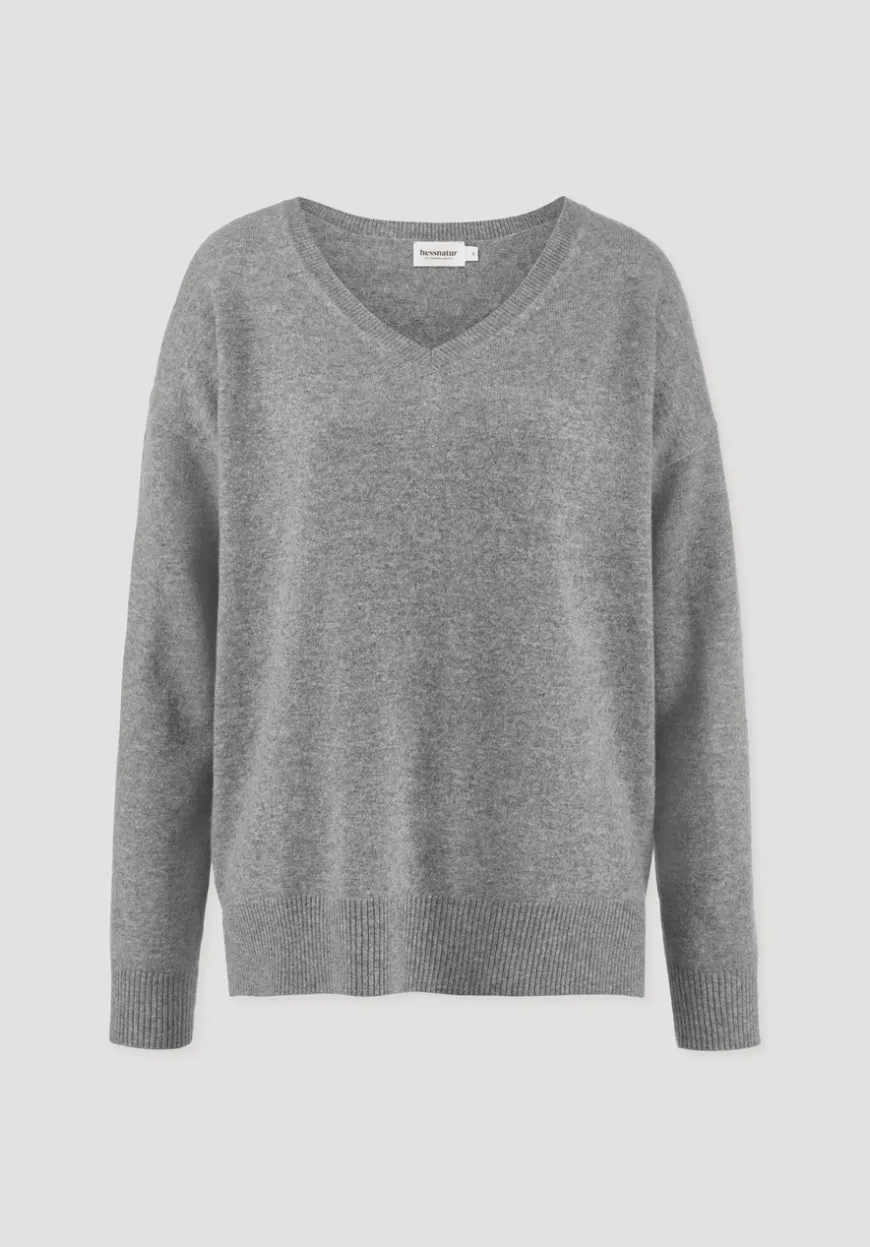 hessnatur Strick Pullover Oversized aus Bio-Merinowolle mit Cashmere von|Damen Pullover|T-Shirts