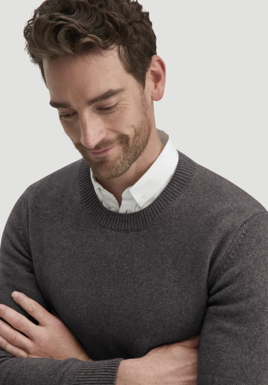 hessnatur Strick Pullover Regular aus Bio-Merinowolle mit Bio-Baumwolle von|Herren Pullover