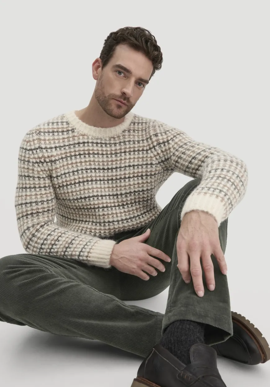 hessnatur Strick Pullover Regular aus Alpaka mit Bio-Baumolle von|Herren Pullover