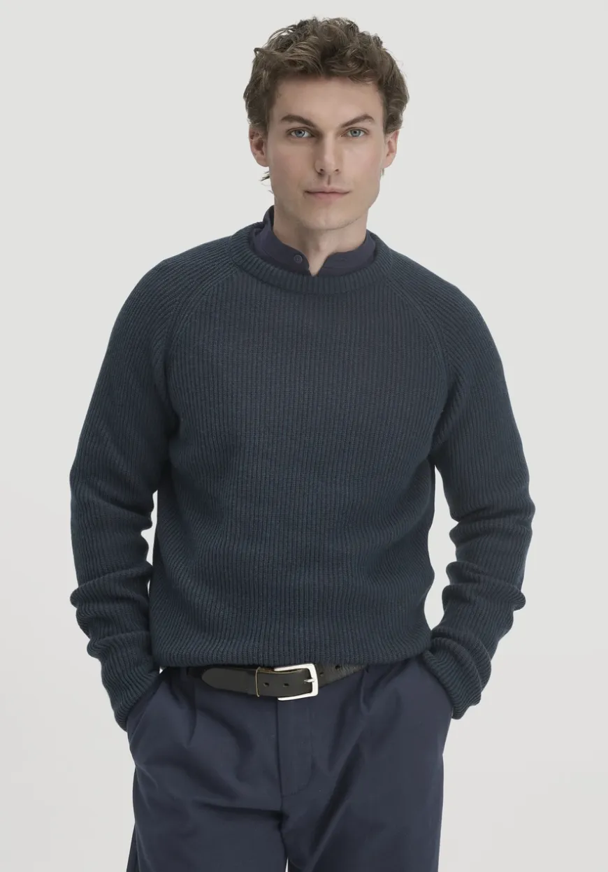 hessnatur Strick Pullover Regular aus Bio-Baumwolle mit Bio-Merinowolle von|Herren Pullover