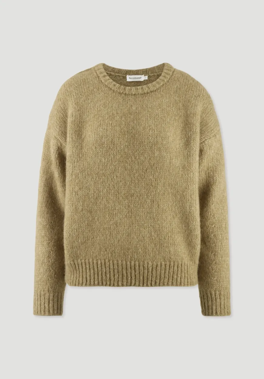 hessnatur Strick Pullover Relaxed aus Alpaka mit Bio-Baumwolle von|Damen Pullover