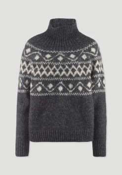 hessnatur Strick Pullover Relaxed aus Alpaka mit Bio-Baumwolle von|Damen Pullover