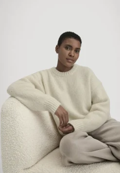 hessnatur Strick Pullover Relaxed aus Alpaka mit Bio-Baumwolle von|Damen Pullover