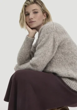 hessnatur Strick Pullover Relaxed aus Alpaka mit Bio-Baumwolle von|Damen Pullover