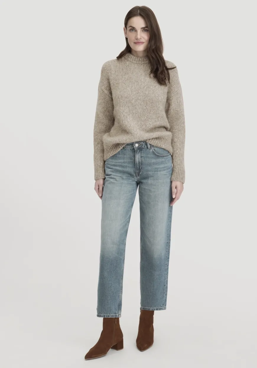 hessnatur Strick Pullover Relaxed aus Alpaka mit Bio-Baumwolle von|Damen Pullover