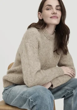 hessnatur Strick Pullover Relaxed aus Alpaka mit Bio-Baumwolle von|Damen Pullover