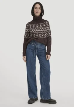 hessnatur Strick Pullover Relaxed aus Alpaka mit Bio-Baumwolle von|Damen Pullover