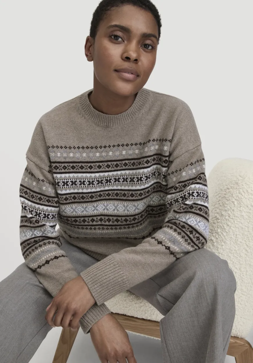 hessnatur Strick Pullover Relaxed BETTER RECYCLING aus reiner Bio-Merinowolle von|Damen Pullover