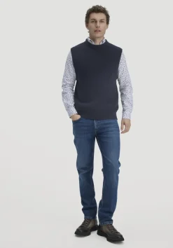 hessnatur Strick Pullunder Regular aus Bio-Merinowolle und Bio-Baumwolle von|Herren Pullover