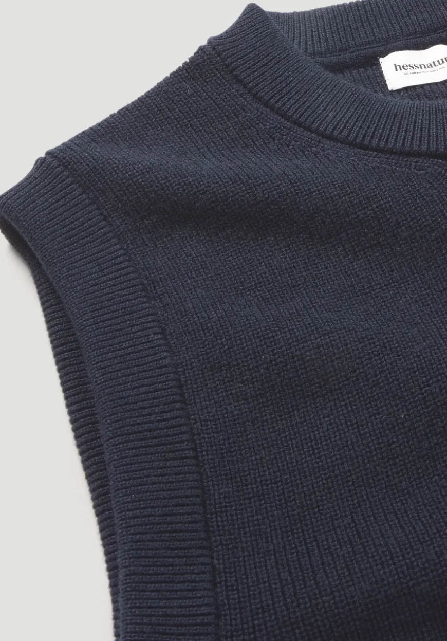 hessnatur Strick Pullunder Regular aus Bio-Merinowolle und Bio-Baumwolle von|Herren Pullover