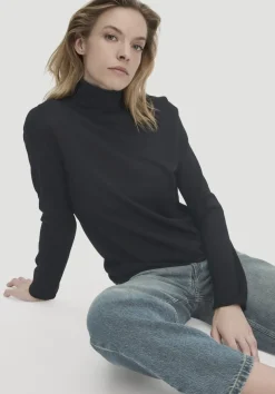 hessnatur Strick Rollkragen Pullover Slim aus reiner Bio-Merinowolle von|Damen Pullover|T-Shirts
