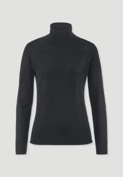 hessnatur Strick Rollkragen Pullover Slim aus reiner Bio-Merinowolle von|Damen Pullover|T-Shirts