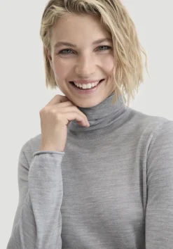 hessnatur Strick Rollkragen Pullover Slim aus reiner Bio-Merinowolle von|Damen Pullover|T-Shirts