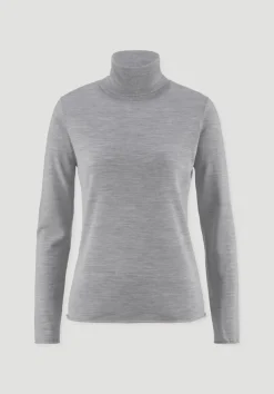 hessnatur Strick Rollkragen Pullover Slim aus reiner Bio-Merinowolle von|Damen Pullover|T-Shirts