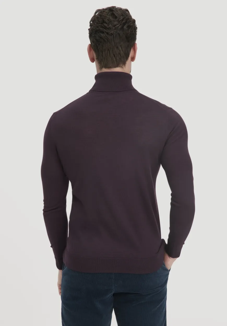 hessnatur Strick Rollkragen Pullover Regular aus reiner Bio-Merinowolle von|Herren Pullover