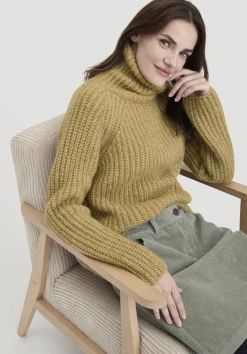 hessnatur Strick Rollkragenpullover Relaxed aus Alpaka mit Bio-Baumwolle von|Damen Pullover