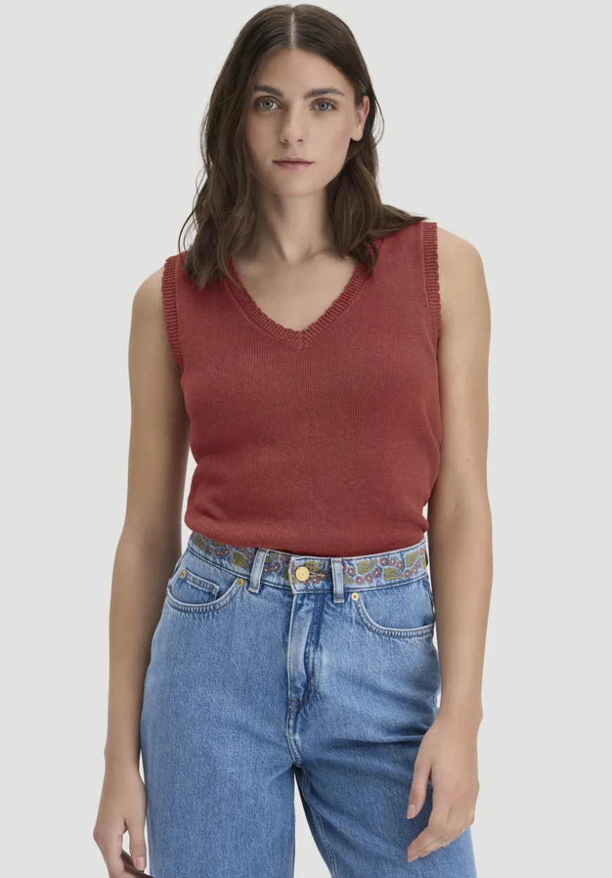 hessnatur Strick Top Regular aus Leinen mit Bio-Baumwolle und LENZING™ ECOVERO von|Damen Shirts & Tops