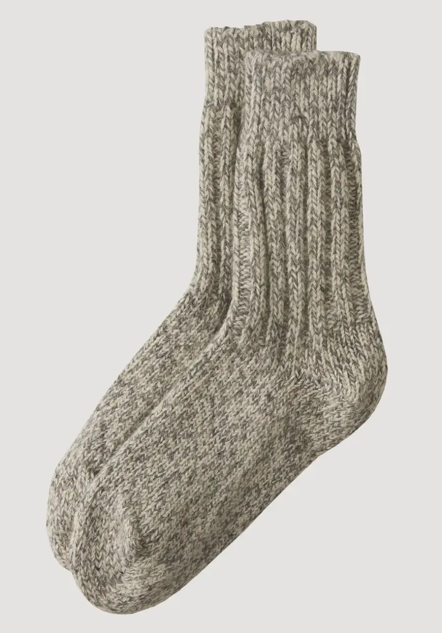 hessnatur Stricksocke aus reiner Bio-Merinowolle von|Damen Ungebleicht & Ungefärbt|Ungebleicht & Ungefärbt