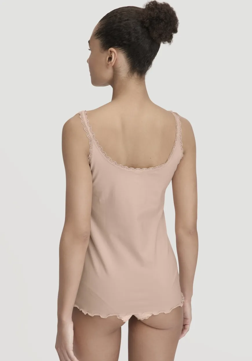 hessnatur Tanktop COTTON FEEL LACE aus Bio-Baumwolle von|Damen Unterhemden|Unterhemden
