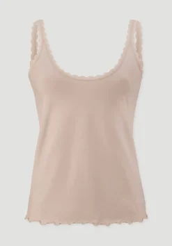 hessnatur Tanktop COTTON FEEL LACE aus Bio-Baumwolle von|Damen Unterhemden|Unterhemden