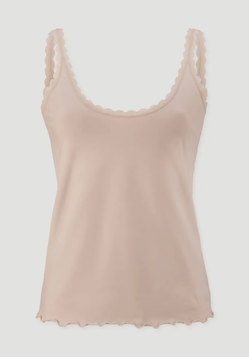 hessnatur Tanktop COTTON FEEL LACE aus Bio-Baumwolle von|Damen Unterhemden|Unterhemden