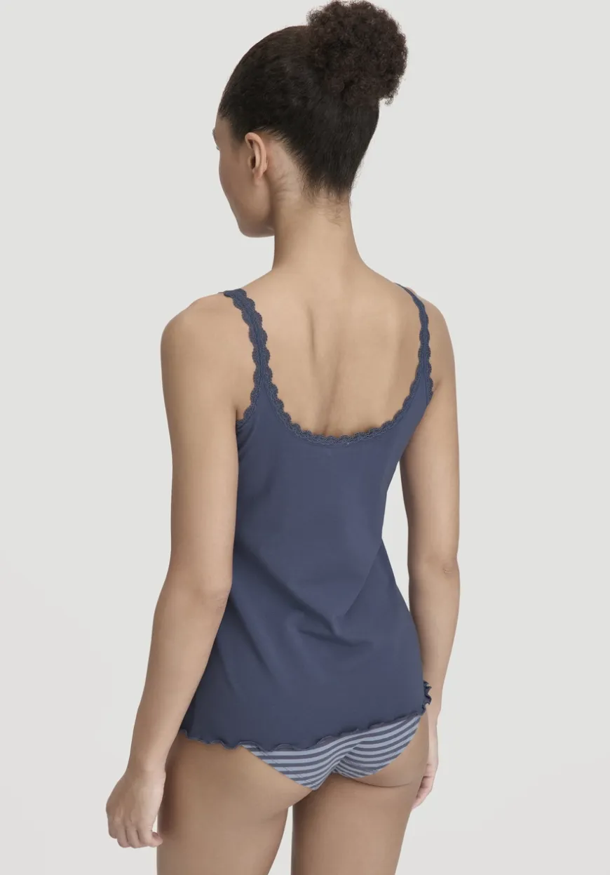 hessnatur Tanktop COTTON FEEL LACE aus Bio-Baumwolle von|Damen Unterhemden|Unterhemden