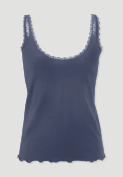 hessnatur Tanktop COTTON FEEL LACE aus Bio-Baumwolle von|Damen Unterhemden|Unterhemden