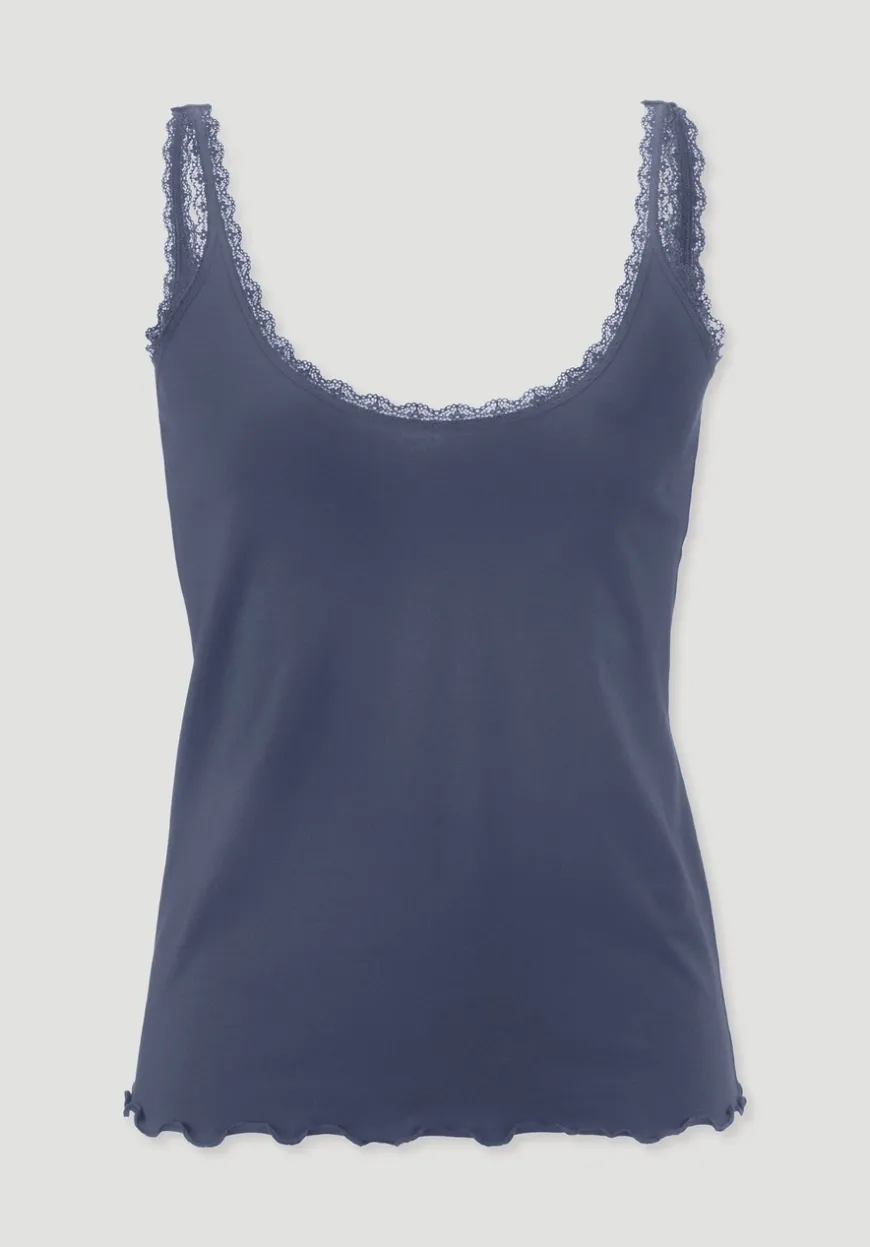 hessnatur Tanktop COTTON FEEL LACE aus Bio-Baumwolle von|Damen Unterhemden|Unterhemden