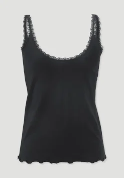 hessnatur Tanktop COTTON FEEL LACE aus Bio-Baumwolle von|Damen Unterhemden|Unterhemden
