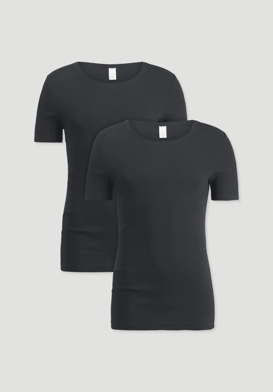 hessnatur T-Shirt im 2er-Pack PURE NATURE aus reiner Bio-Baumwolle von|Herren Oberteile|Unterhemden