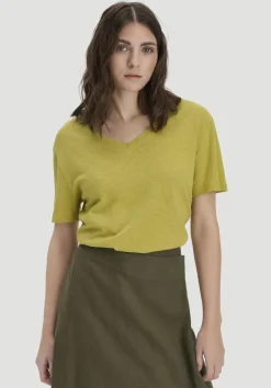 hessnatur T-Shirt Oversize aus Leinen und Bio-Baumwolle von|Damen Shirts & Tops