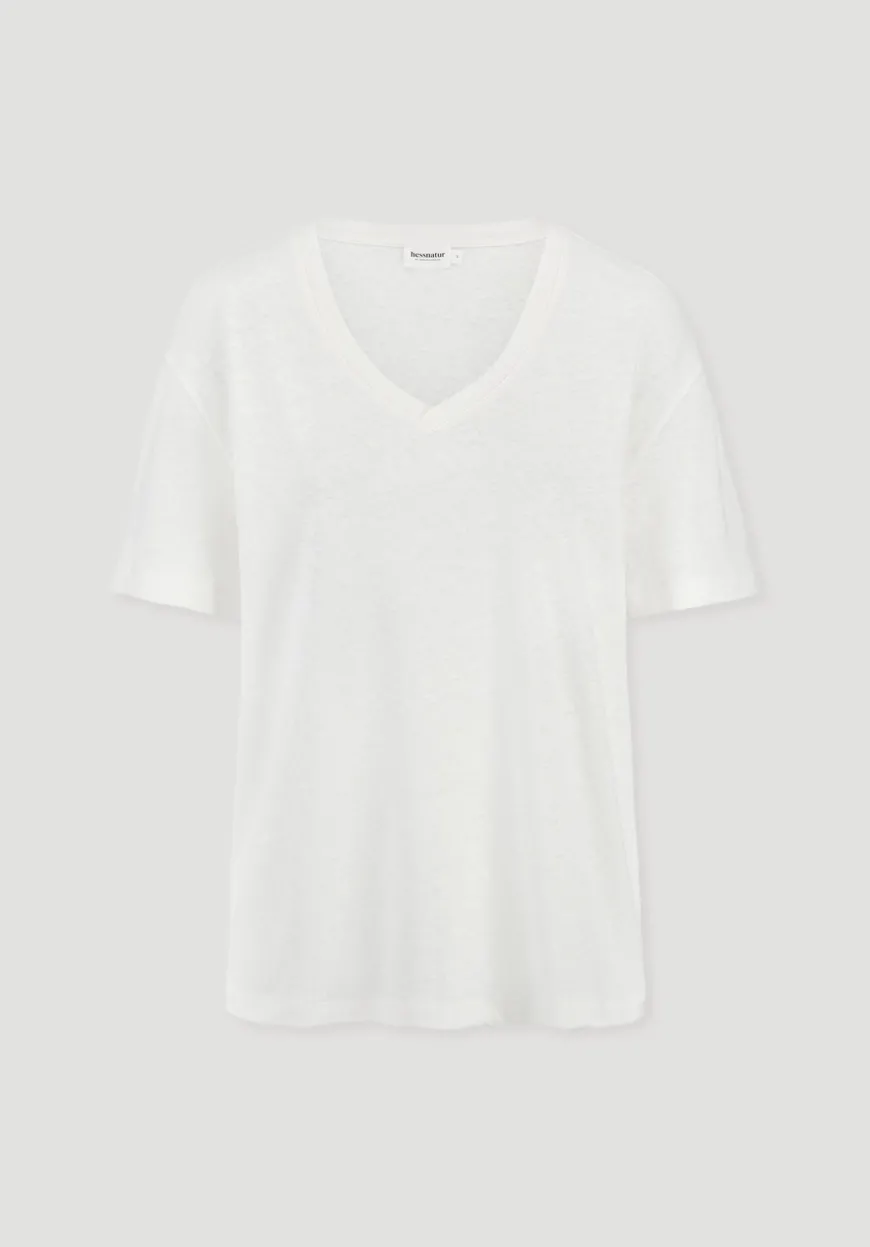 hessnatur T-Shirt Oversize aus Leinen und Bio-Baumwolle von|Damen Shirts & Tops