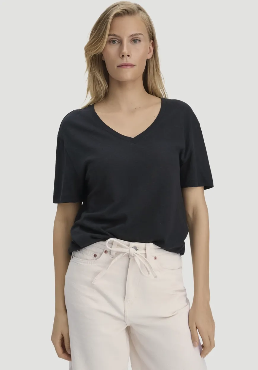 hessnatur T-Shirt Oversize aus Leinen und Bio-Baumwolle von|Damen Shirts & Tops