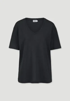 hessnatur T-Shirt Oversize aus Leinen und Bio-Baumwolle von|Damen Shirts & Tops