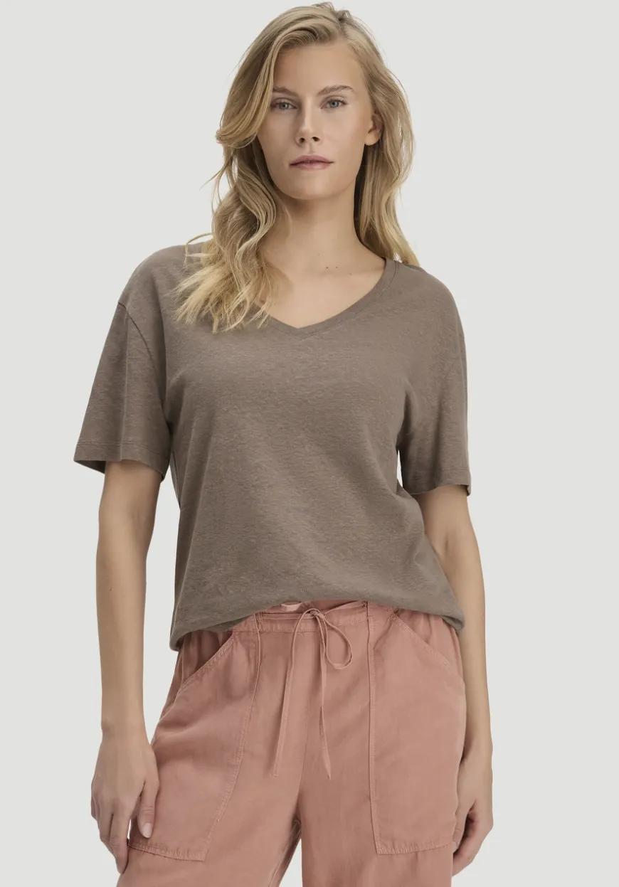 hessnatur T-Shirt Oversize aus Leinen und Bio-Baumwolle von|Damen Shirts & Tops