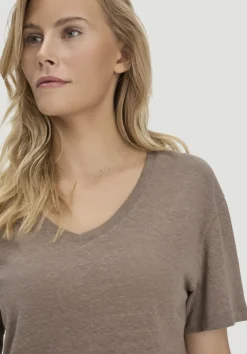 hessnatur T-Shirt Oversize aus Leinen und Bio-Baumwolle von|Damen Shirts & Tops
