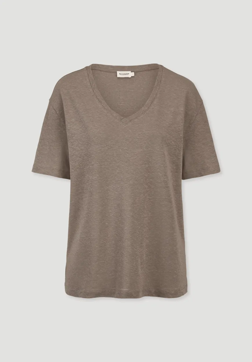hessnatur T-Shirt Oversize aus Leinen und Bio-Baumwolle von|Damen Shirts & Tops