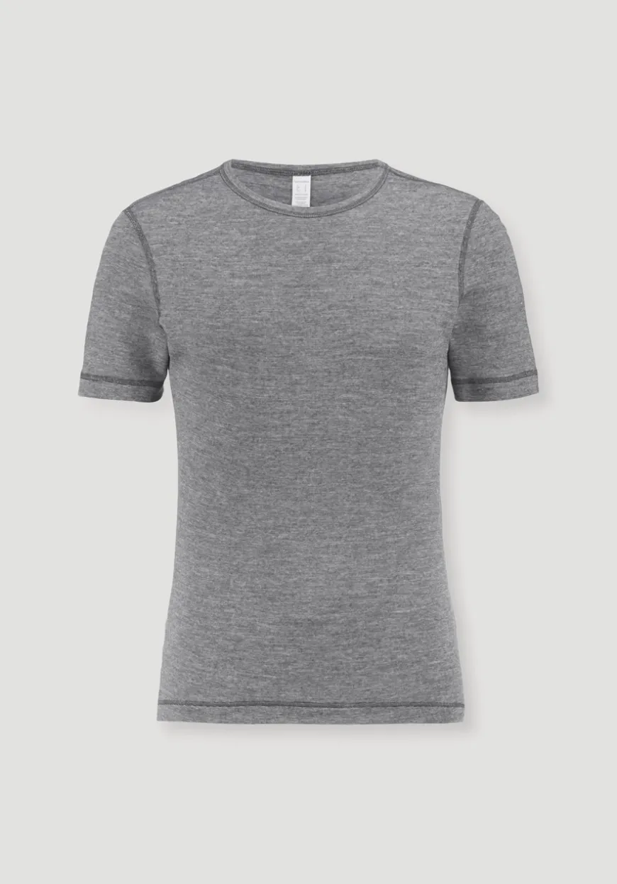 hessnatur T-Shirt PURE FUNCTION mit Bio-Merinowolle und Seide von|Herren Oberteile|Unterhemden